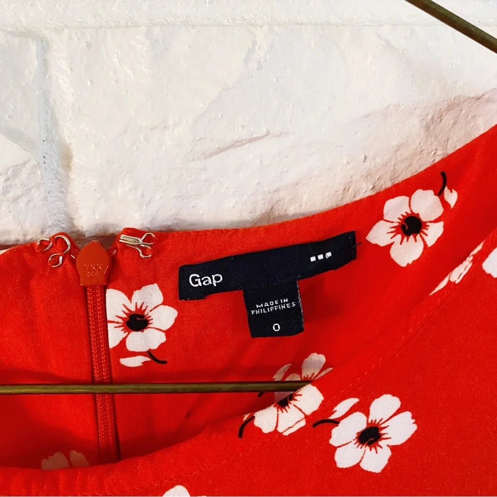 Gap Short Sleeve Floral Dress Size 0 - Picture 3 of 4
